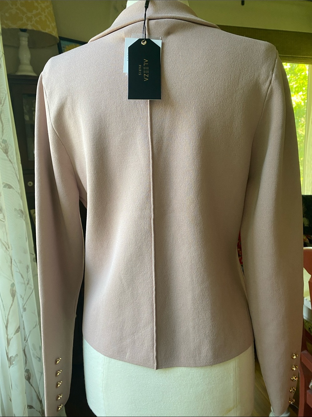 Aleeza Paris Haylee Blazer, double breasted, size Large, dusty pink - Picture 5 of 14